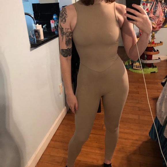 Forever 21 Pants - Forever 21 Cream athletic jumpsuit